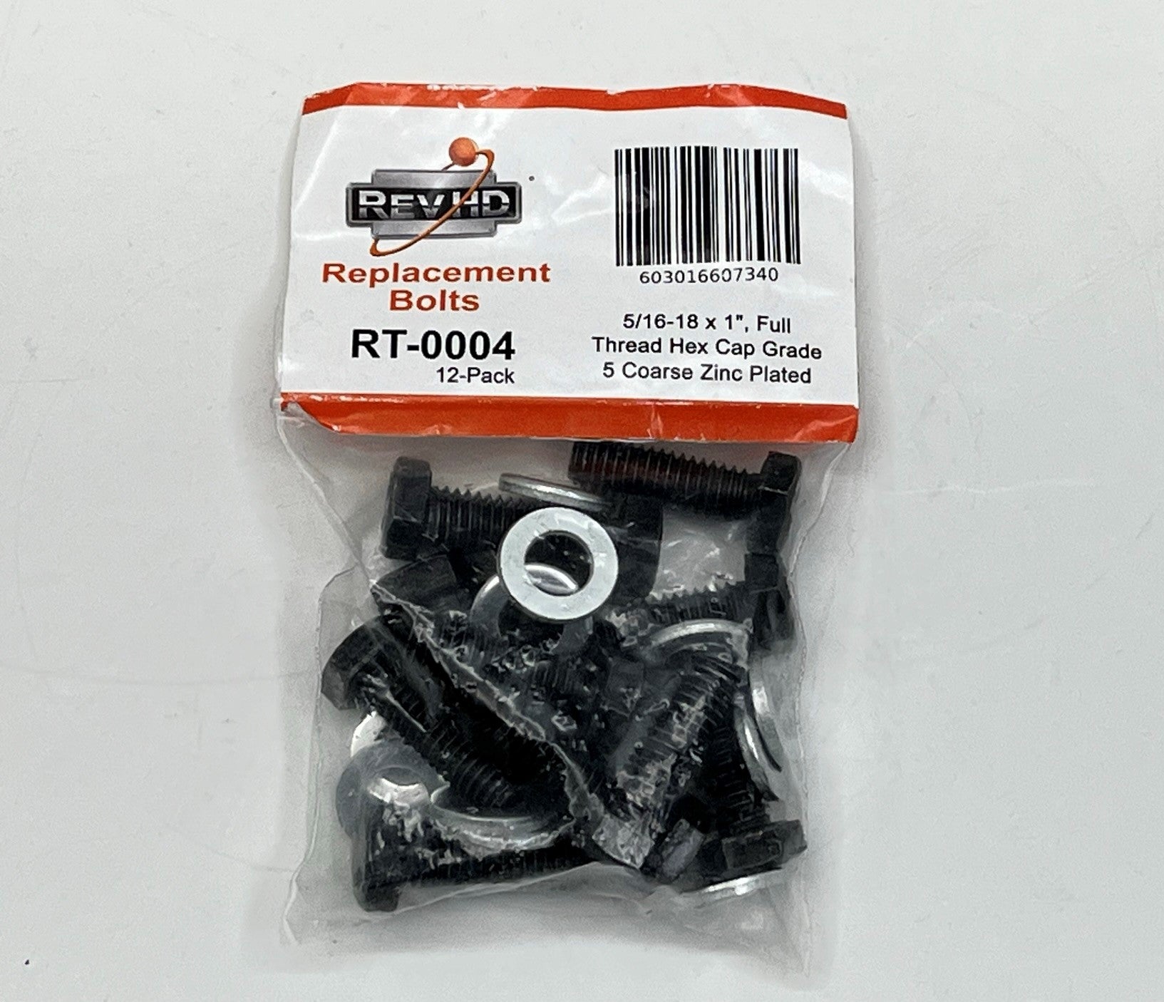 12 Pack Replacement Hub Cap Bolts 5/16-18 x 1" Grade 5 Course Zinc Plated
