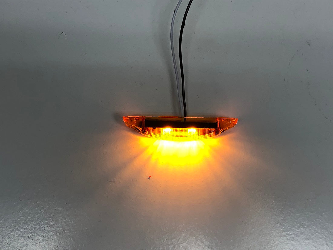 5 - Amber LED With Amber Lens Marker Clearance Lights Truck Trailer RV Bus