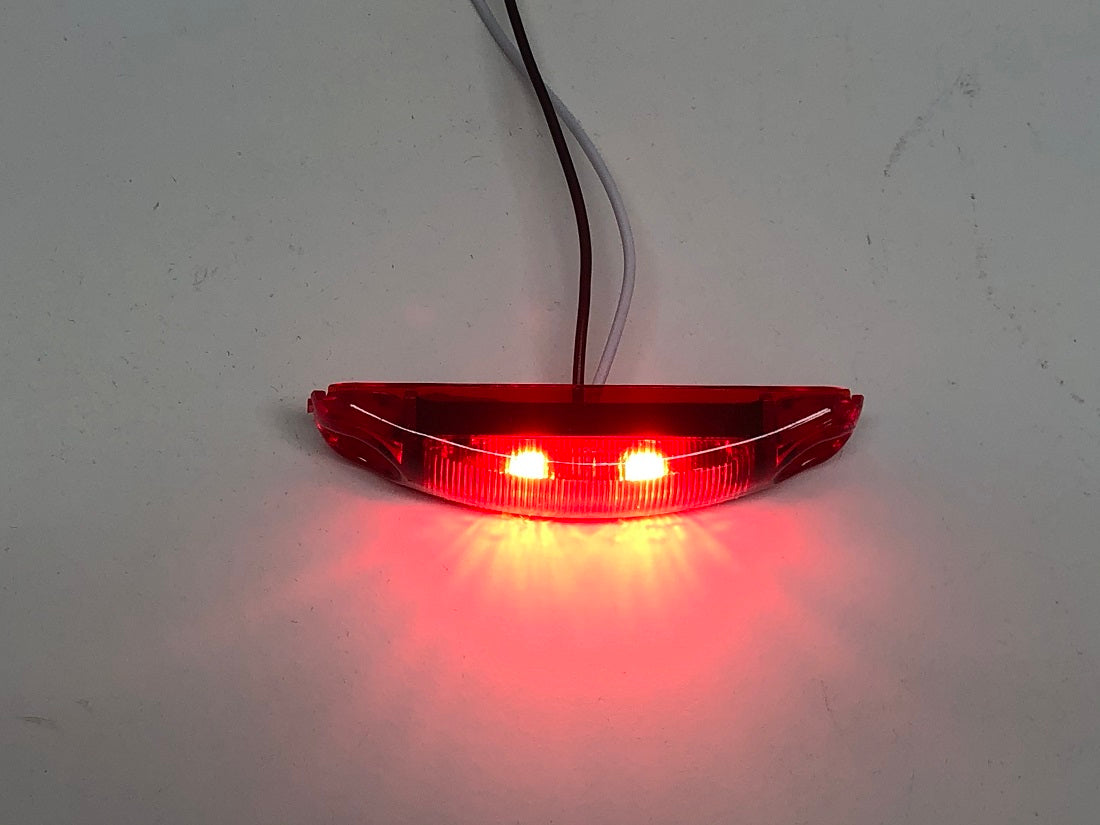 5 - Red LED With Red Lens Marker Clearance Lights Truck Trailer RV Bus