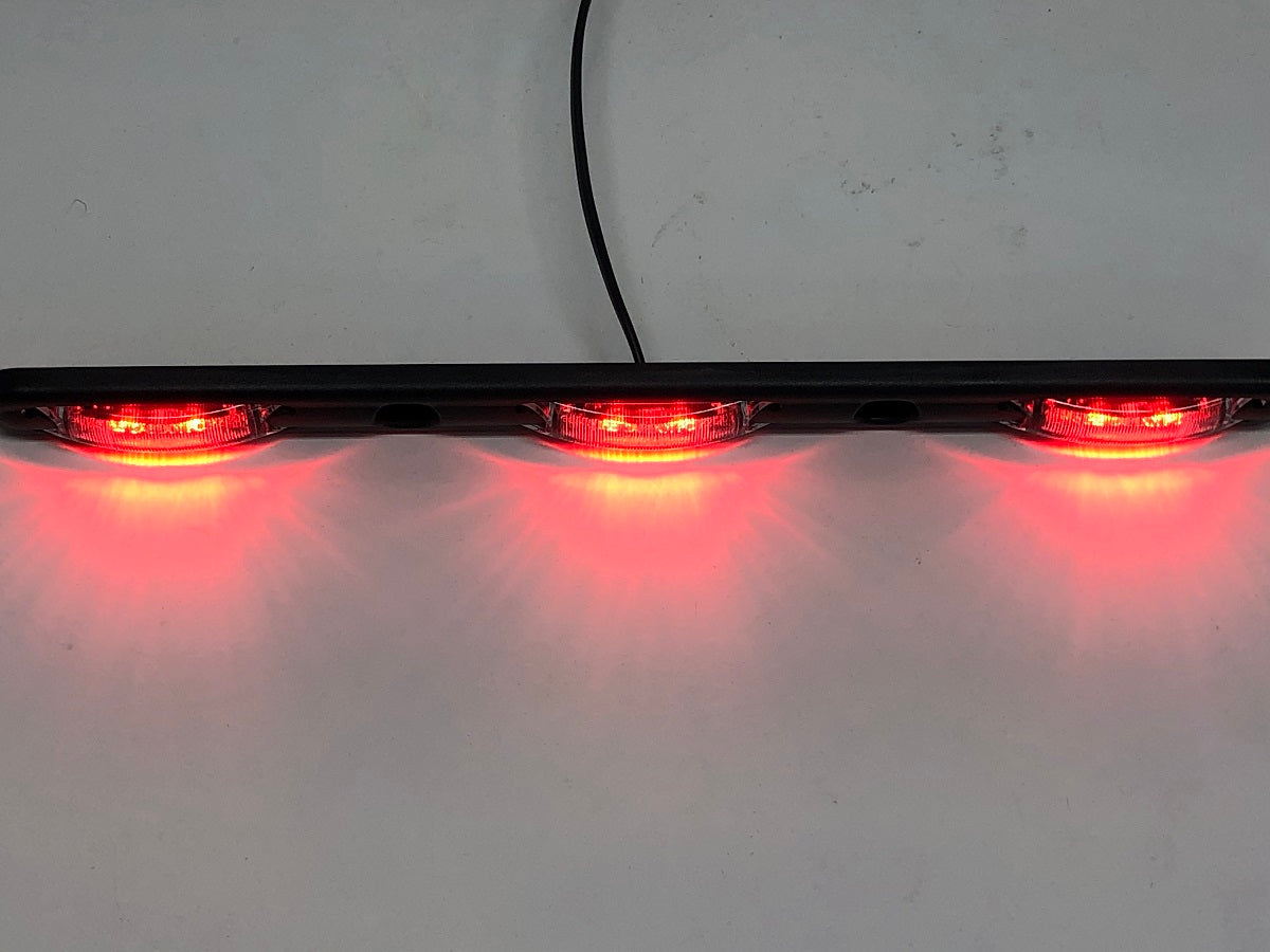Red LED ID Light Bar for Trailer Truck RV Camper Over 80" with Clear Lens