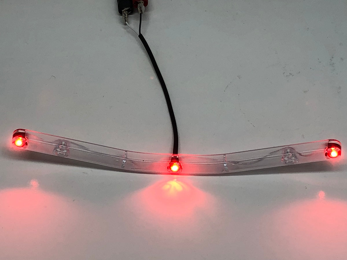 Red LED V-Shaped ID Light Bar Boat Trailer Clear Lens
