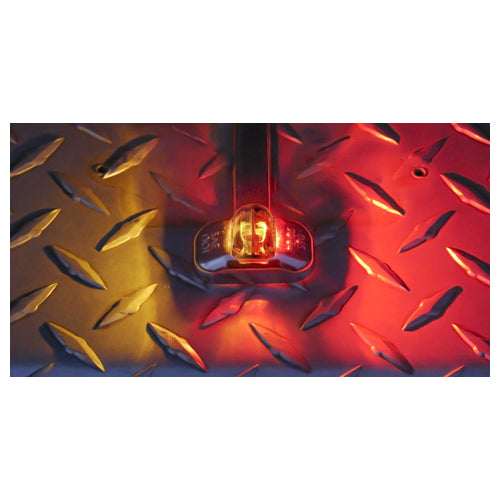 1 Pair Tecniq Red/Amber Trailer Fender marker light black case LED clearance