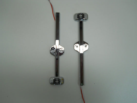 1 Pair Tecniq Red/Amber Trailer Fender marker light chrome case LED clearance