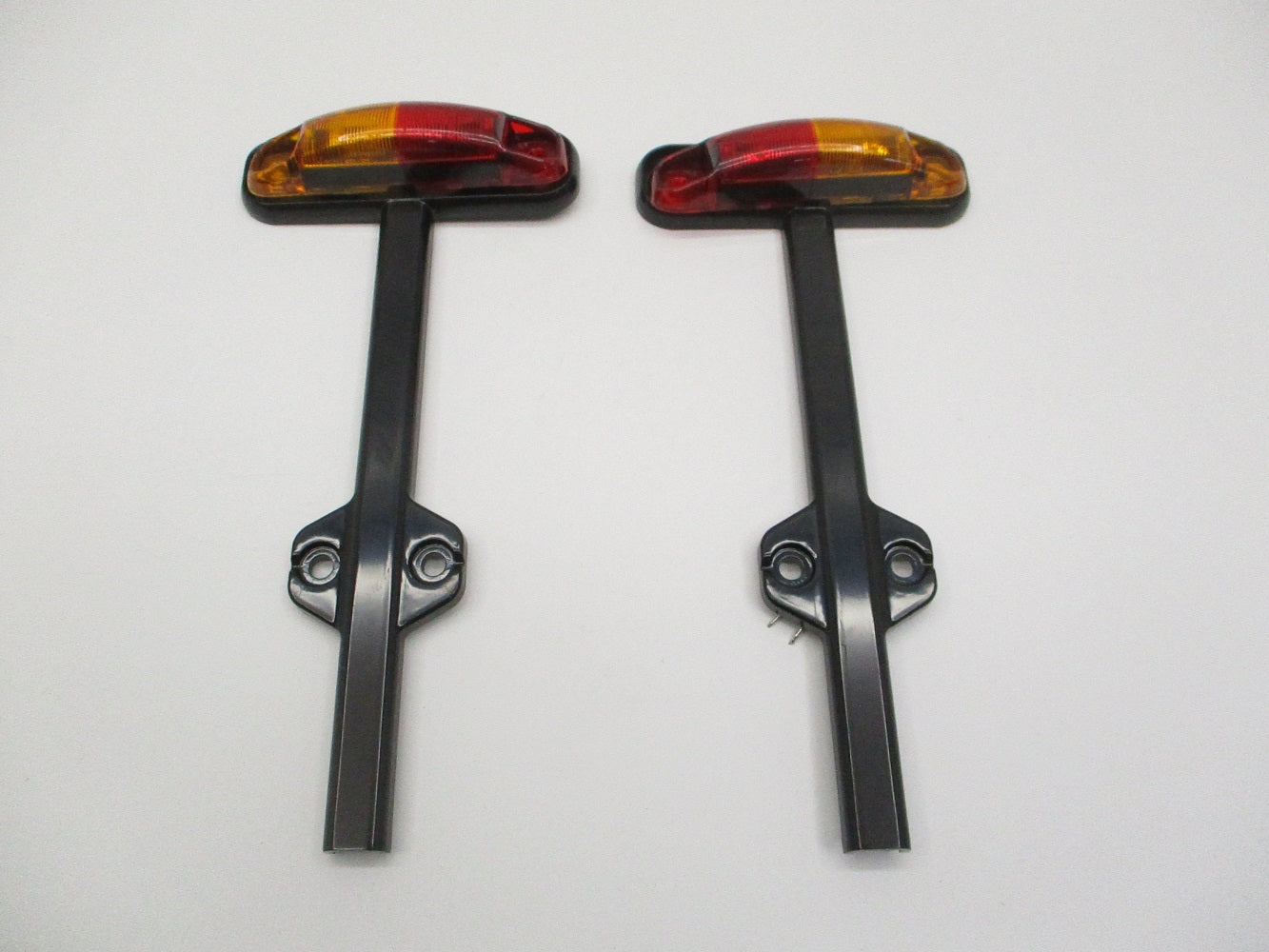 Pair Red / Amber LED Trailer Fender Marker Clearance Light Black Base