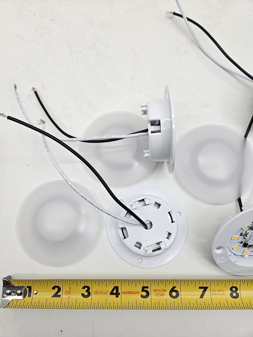 (10) White LED 001-57L Round 3" Camper RV Trailer Dome Lights  Recessed Base 12V