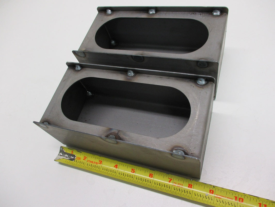Steel Oval Mounting Boxes for 6 inch LED Oval Brake Stop Turn Tail Lights / Set