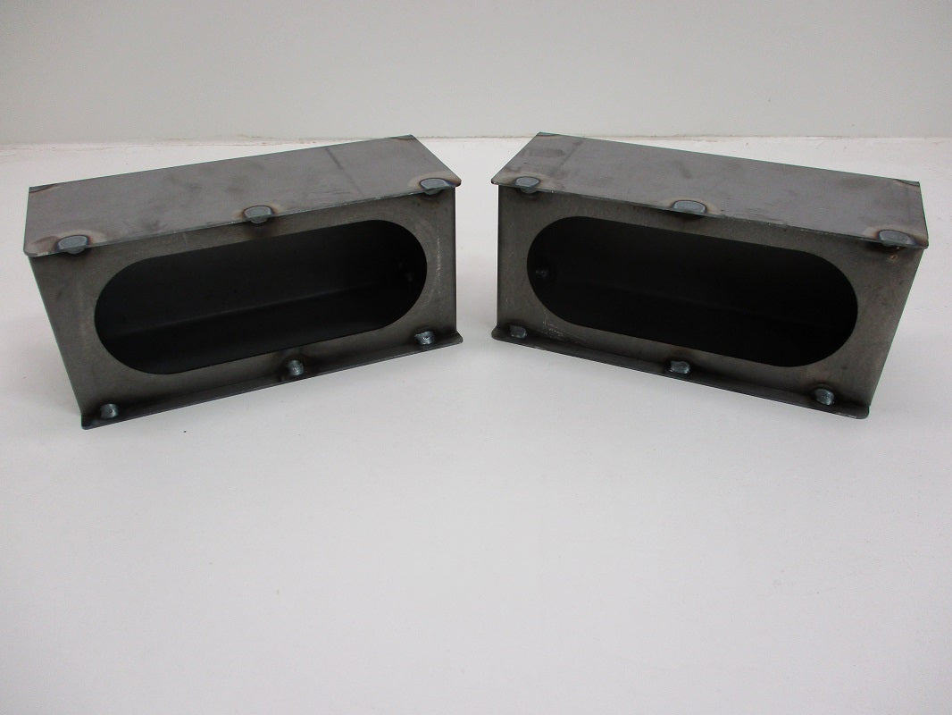 Steel Oval Mounting Boxes for 6 inch LED Oval Brake Stop Turn Tail Lights / Set