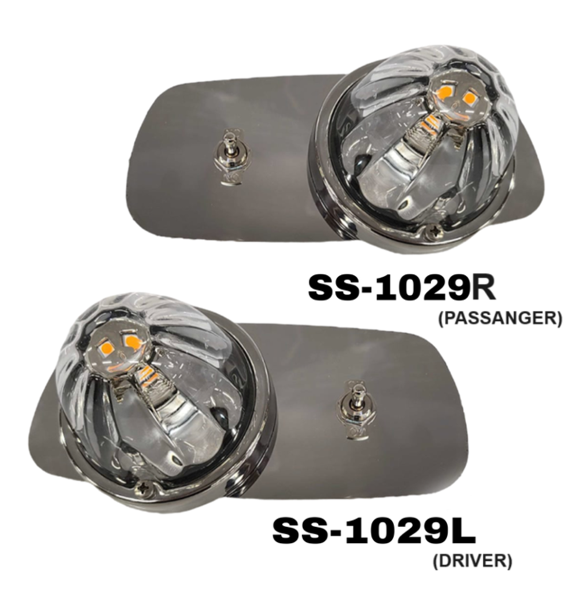 Compatible with Kenworth T660/W900 Cab Light Watermelon BRACKETS ONLY. LH & RH