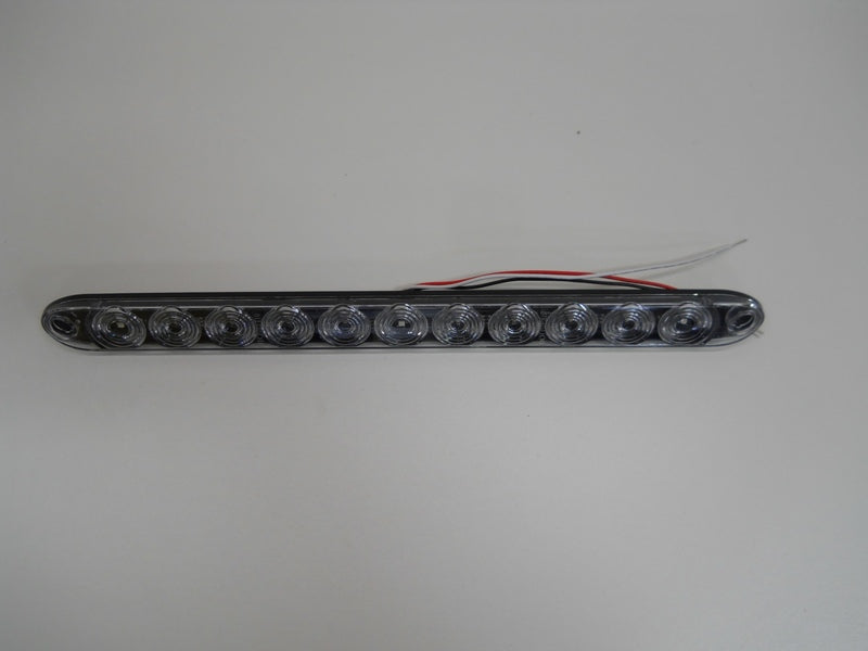15" TecNiq Red 3 ID Bar w/Reverse white light 11 LED Truck Trailer RV