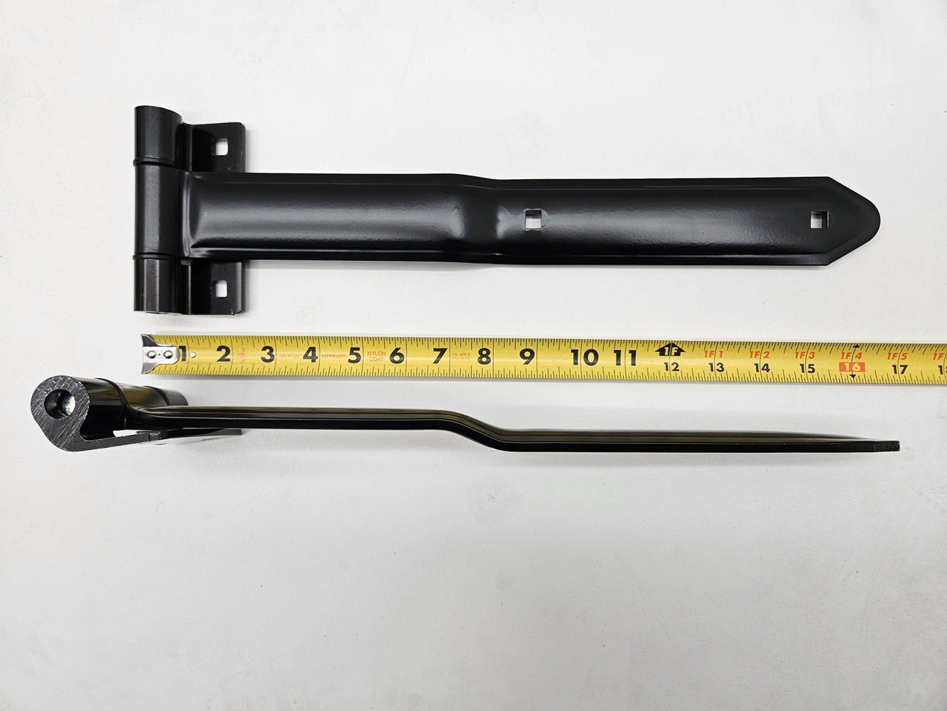 Black Aluminum Cargo Trailer RV Door 16" Strap Hinges / Pair / Offset Bent Hinges