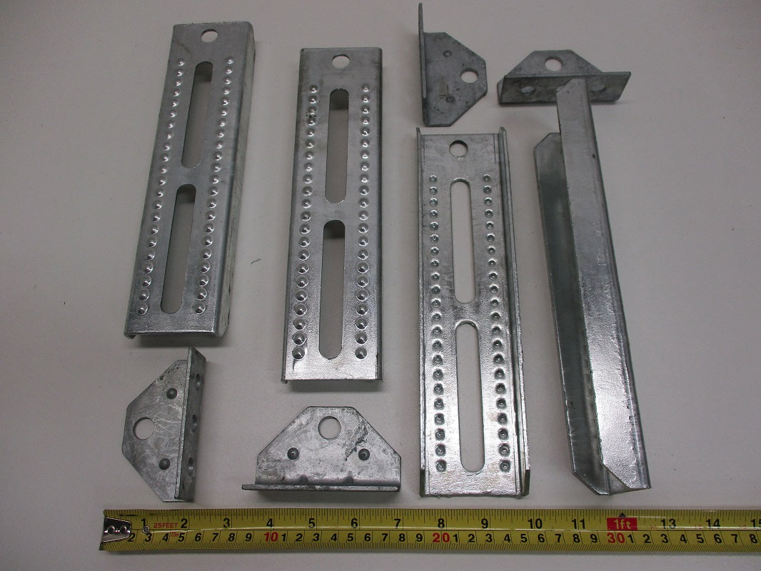 (8) Boat Pontoon Trailer 10" Bolster Bunk Board Adjustable Swivel Bracket Kits