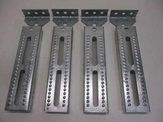 (4) Boat Pontoon Trailer 10" Bolster Bunk Board Adjustable Swivel Bracket Kits