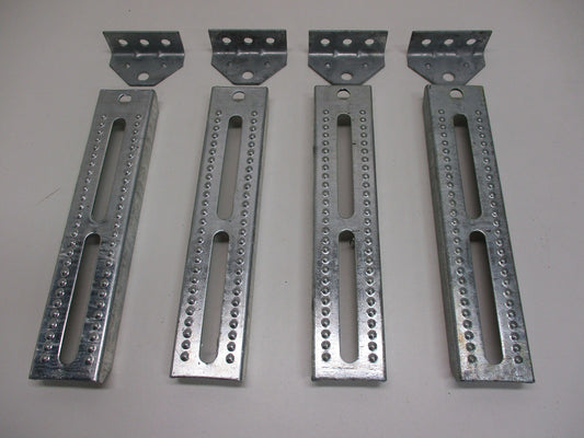 (4) Boat Pontoon Trailer 12" Bolster Bunk Board Adjustable Swivel Bracket Kits