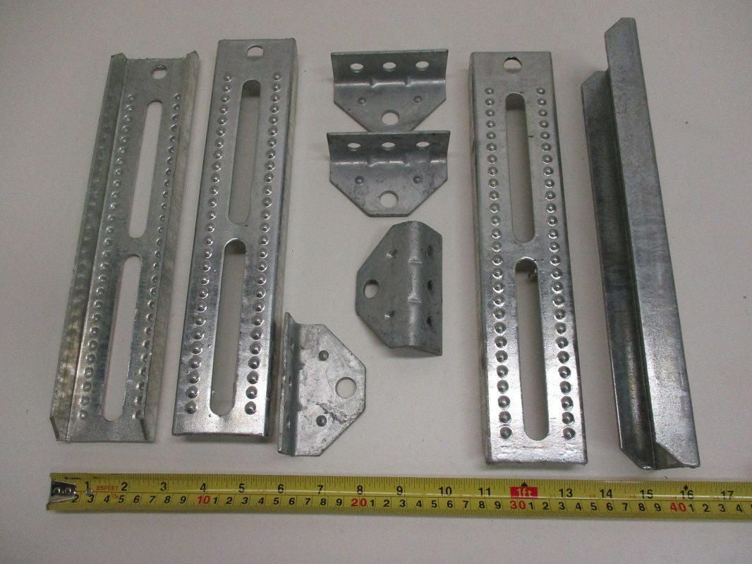 (8) Boat Pontoon Trailer 12" Bolster Bunk Board Adjustable Swivel Bracket Kits