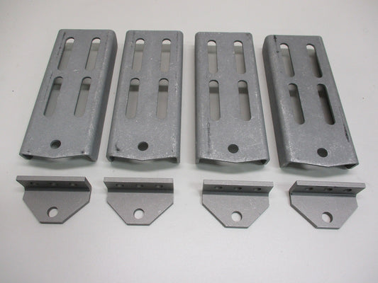 (4) Aluminum Boat Pontoon Trailer 9.75" Bolster Bunk Board Swivel Bracket Kits
