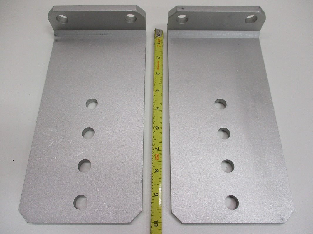 (2) Vertical Pontoon Boat Trailer Bunk Bolster L Brackets  / 5" by 10" Aluminum