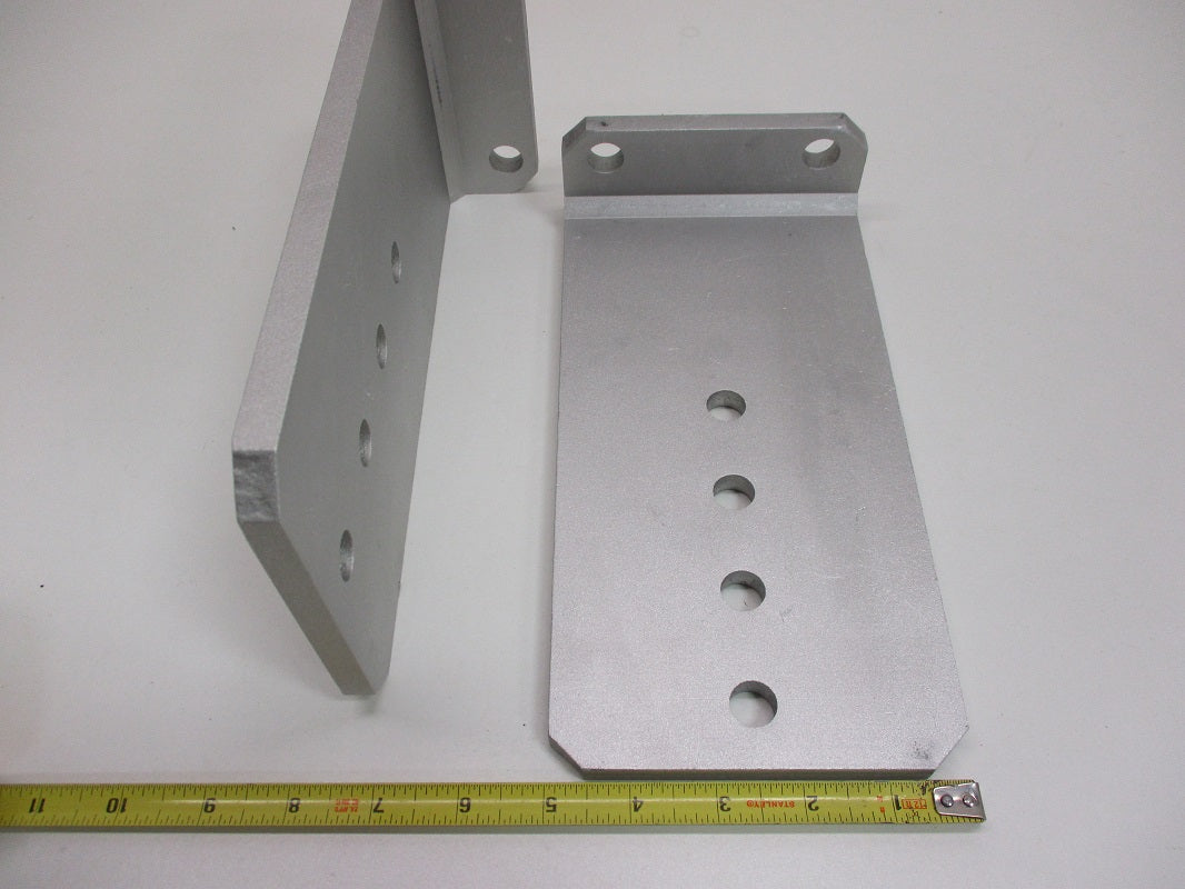(2) Vertical Pontoon Boat Trailer Bunk Bolster L Brackets  / 5" by 10" Aluminum