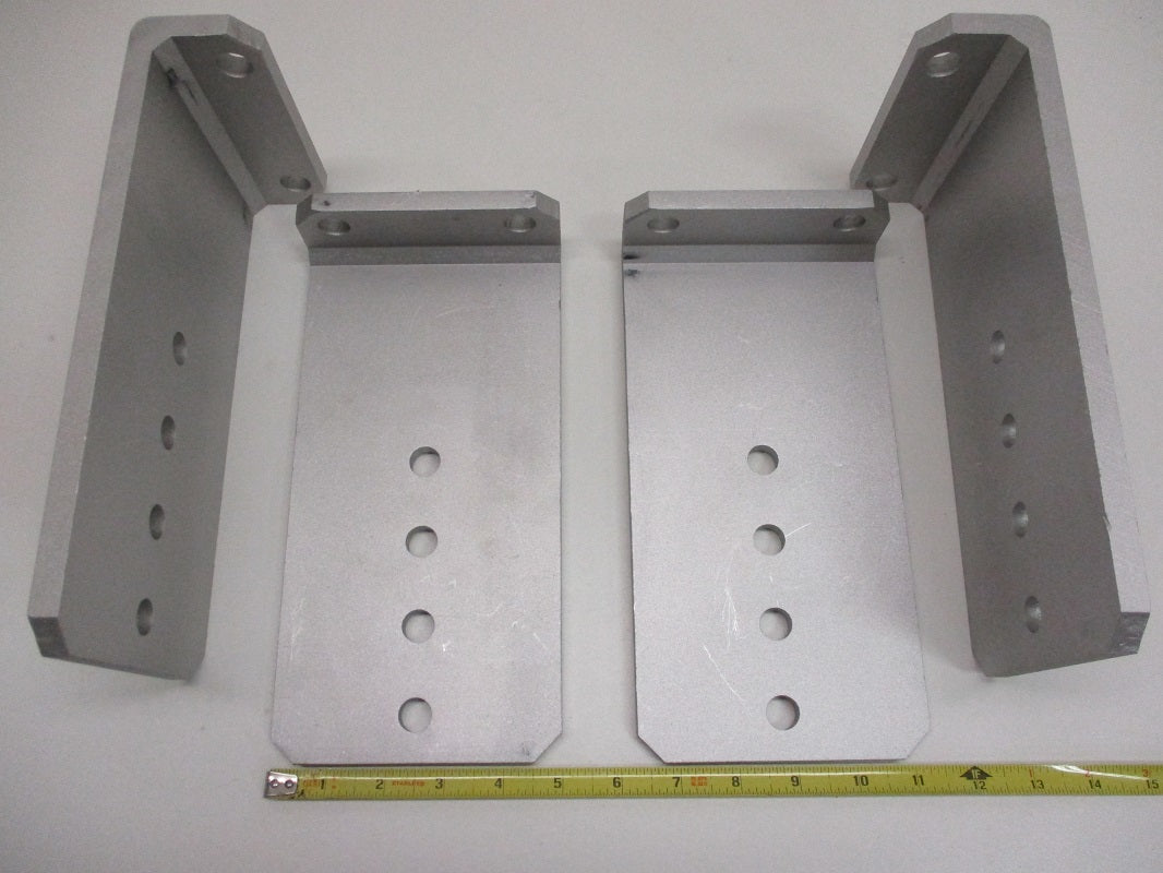 (4) Vertical Pontoon Boat Trailer Bunk Bolster L Brackets  / 5" by 10" Aluminum