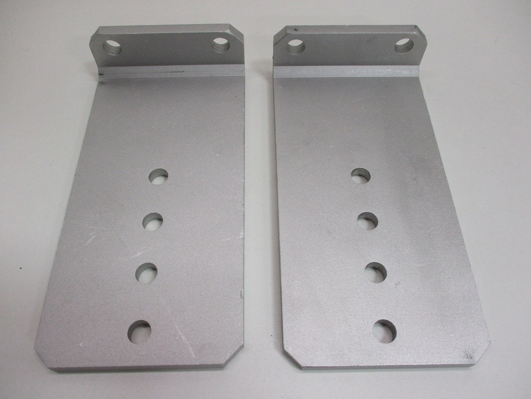 (2) Vertical Pontoon Boat Trailer Bunk Bolster L Brackets  / 5" by 10" Aluminum