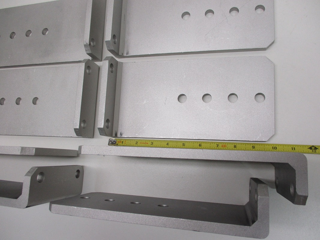 (8) Vertical Pontoon Boat Trailer Bunk Bolster L Brackets  / 5" by 10" Aluminum