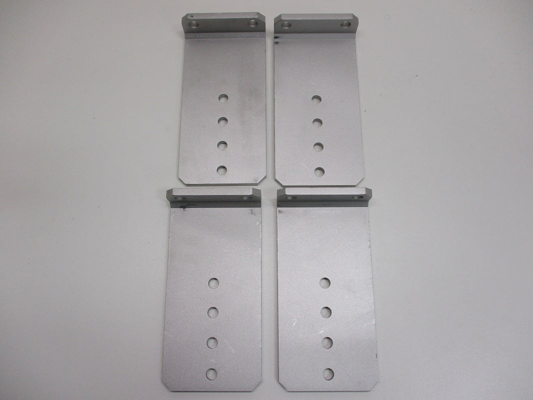 (4) Vertical Pontoon Boat Trailer Bunk Bolster L Brackets  / 5" by 10" Aluminum