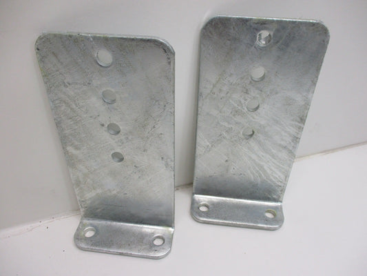(2) Vertical Pontoon Boat Trailer Bunk Bolster L Brackets / 5" by 10" Galvanized