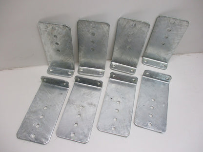 (8) Vertical Pontoon Boat Trailer Bunk Bolster L Brackets / 5" by 10" Galvanized