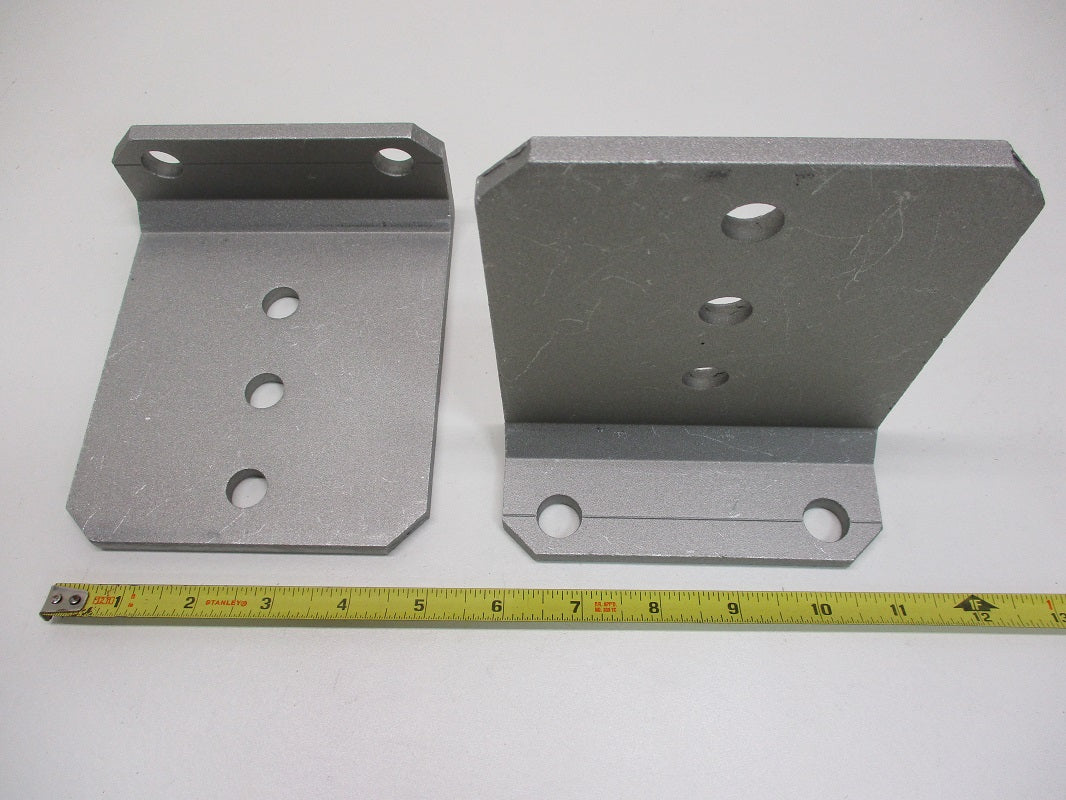 (2) Vertical Pontoon Boat Trailer Bunk Bolster L Brackets  / 5" by 6" Aluminum