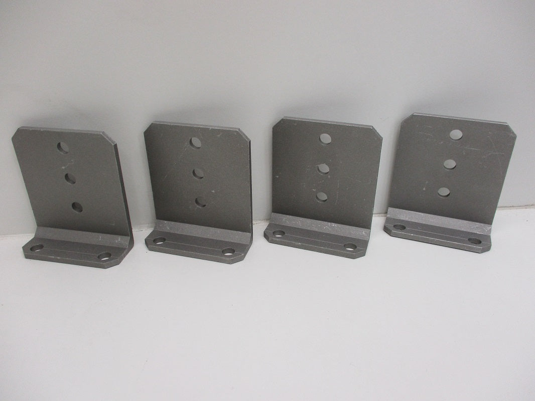 (4) Vertical Pontoon Boat Trailer Bunk Bolster L Brackets  / 5" by 6" Aluminum