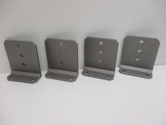 (4) Vertical Pontoon Boat Trailer Bunk Bolster L Brackets  / 5" by 6" Aluminum
