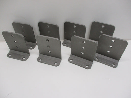 (8) Vertical Pontoon Boat Trailer Bunk Bolster L Brackets  / 5" by 6" Aluminum