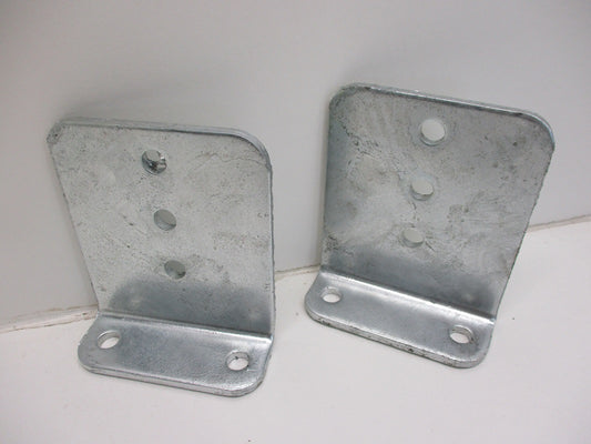 (2) Vertical Pontoon Boat Trailer Bunk Bolster L Brackets  / 5" by 6" Galvanized