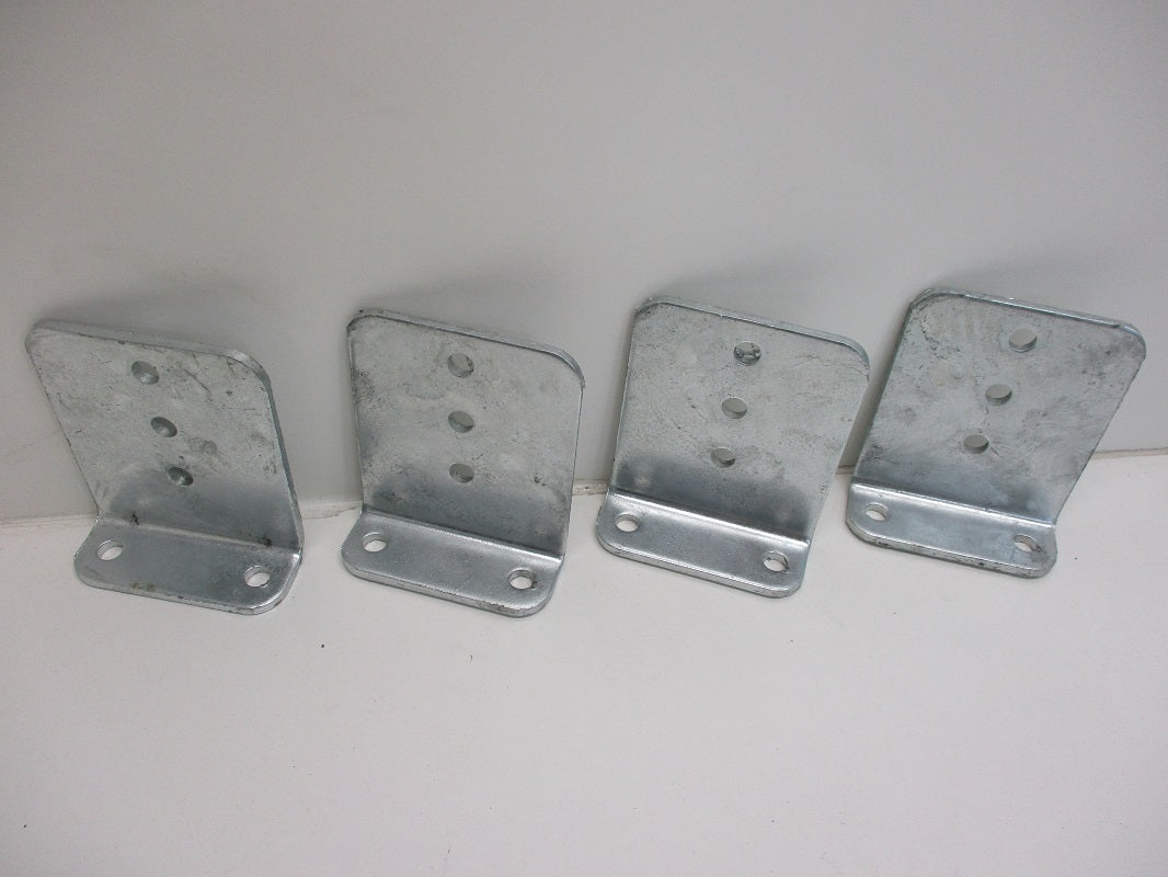 (4) Vertical Pontoon Boat Trailer Bunk Bolster L Brackets  / 5" by 6" Galvanized