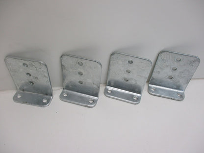 (4) Vertical Pontoon Boat Trailer Bunk Bolster L Brackets  / 5" by 6" Galvanized