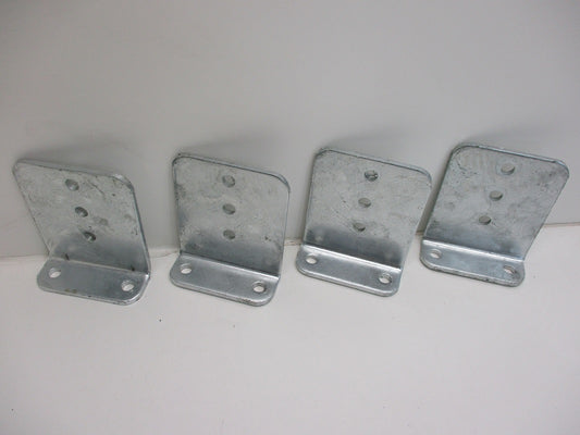 (4) Vertical Pontoon Boat Trailer Bunk Bolster L Brackets  / 5" by 6" Galvanized