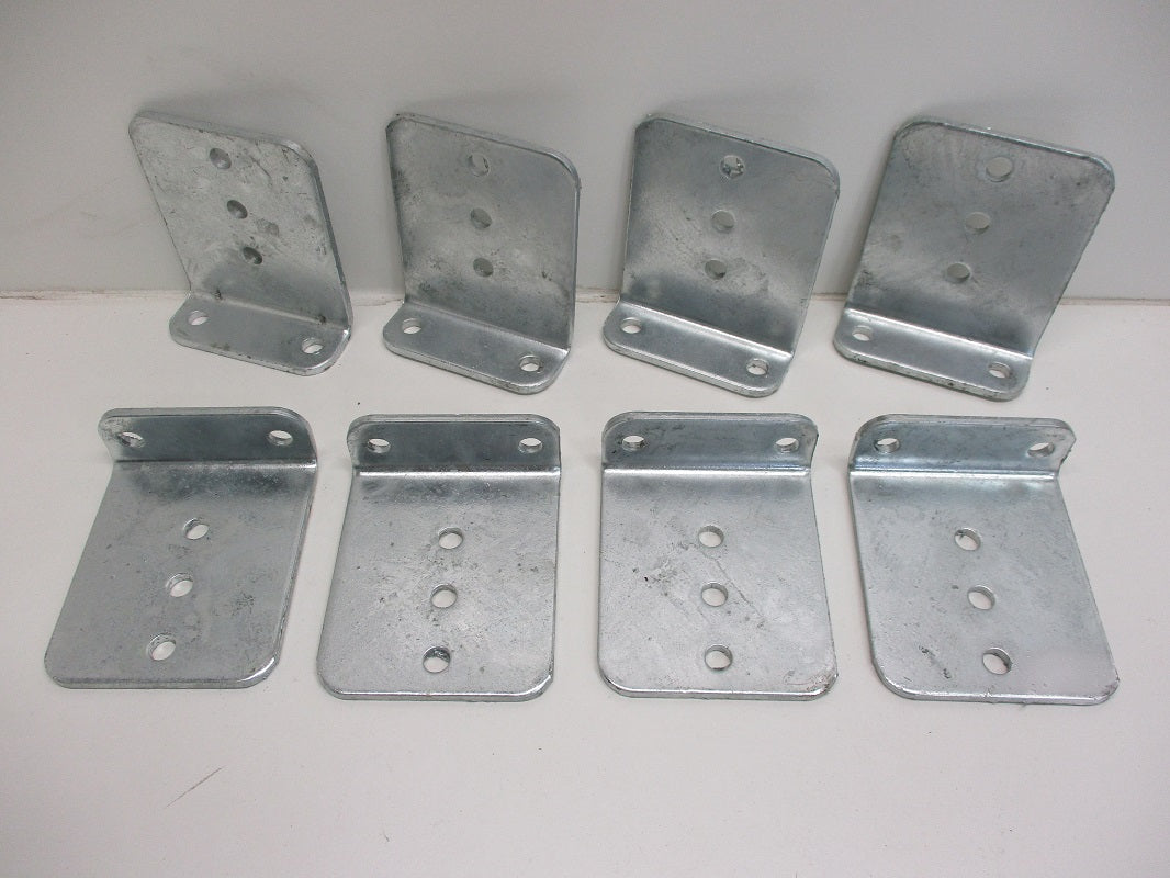 (8) Vertical Pontoon Boat Trailer Bunk Bolster L Brackets  / 5" by 6" Galvanized