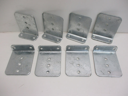 (8) Vertical Pontoon Boat Trailer Bunk Bolster L Brackets  / 5" by 6" Galvanized