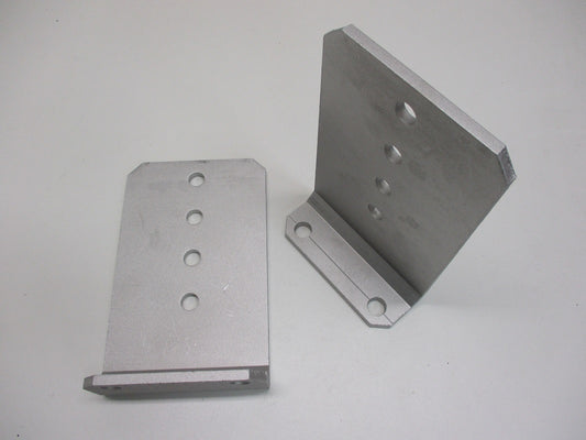 (2) Vertical Pontoon Boat Trailer Bunk Bolster L Brackets  / 5" by 8" Aluminum