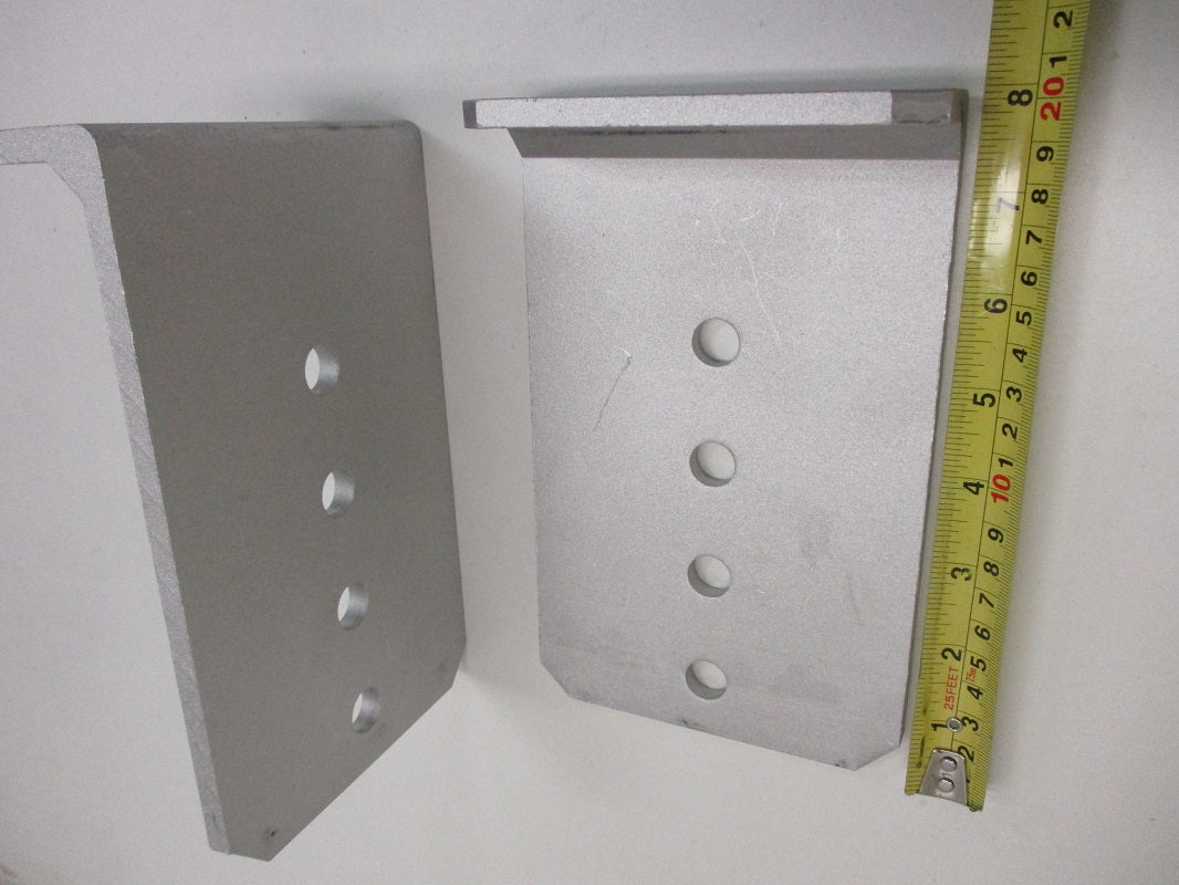 (4) Vertical Pontoon Boat Trailer Bunk Bolster L Brackets  / 5" by 8" Aluminum