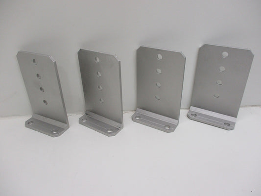 (4) Vertical Pontoon Boat Trailer Bunk Bolster L Brackets  / 5" by 8" Aluminum