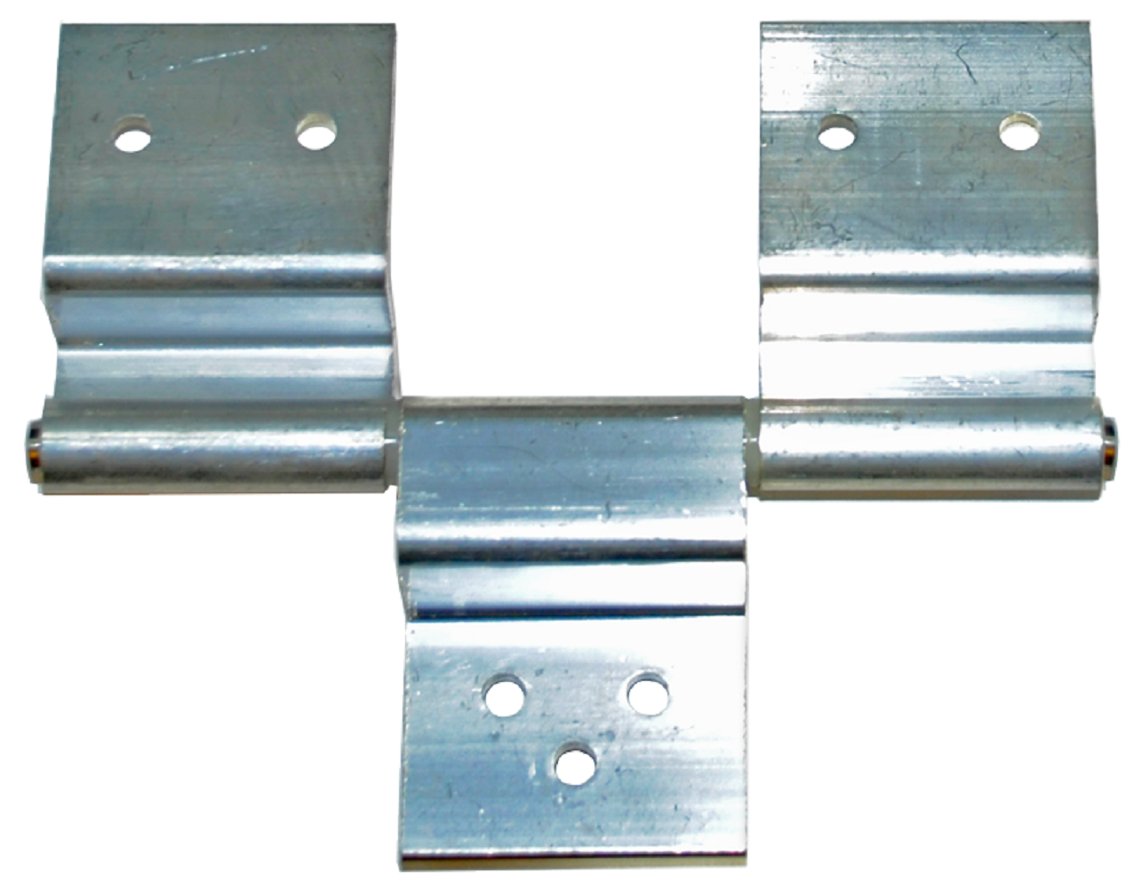 (2) Offset Aluminum 3 Leaf Trailer Cabinet Compartment Door Hinges / Aluminum