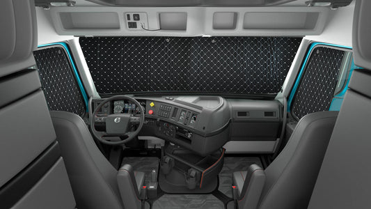 Heavy Duty Windshield Sunshade Kit / Compatible With Volvo VN / VNL 02-23