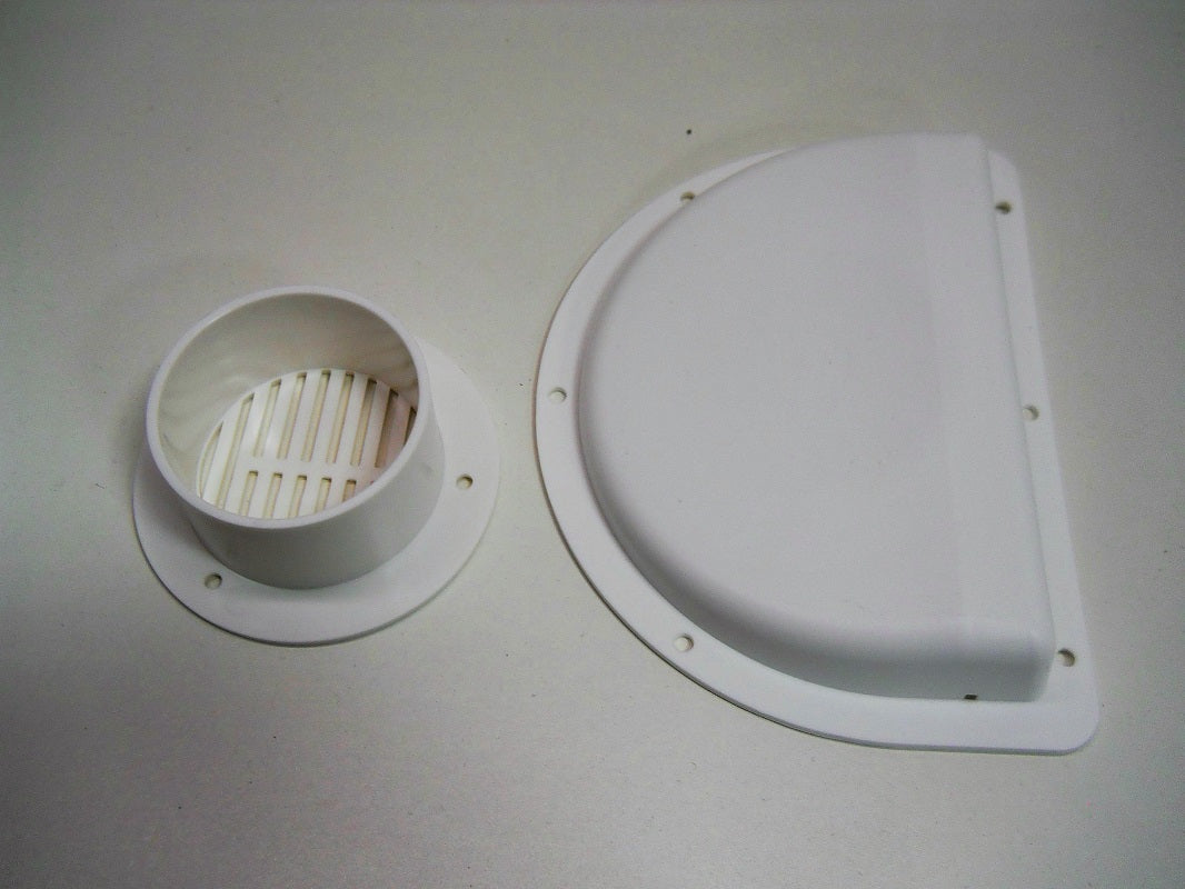 RV ATV Cycle Truck Cargo Work Trailer White Side Air Vent