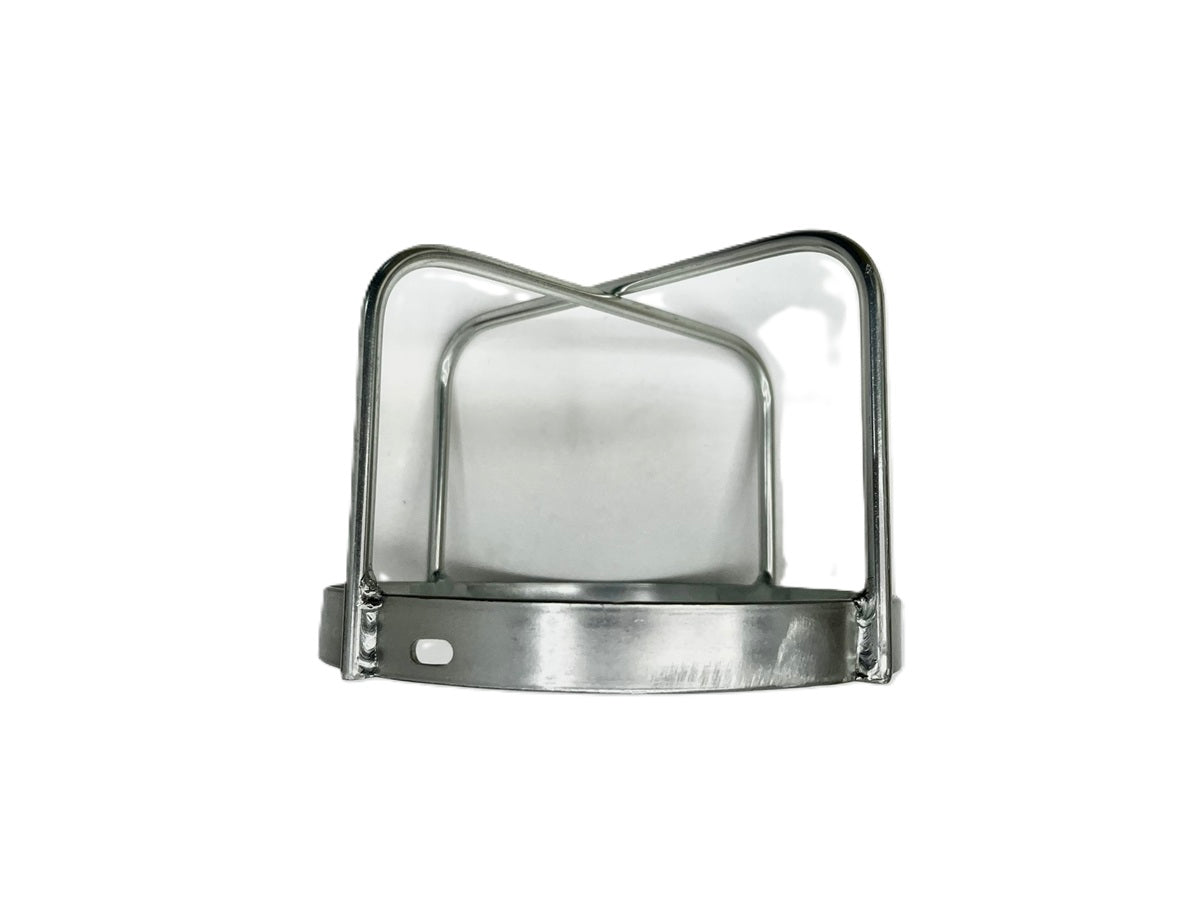 Chrome Metal Brush Guard 6 3/8" Diameter Base